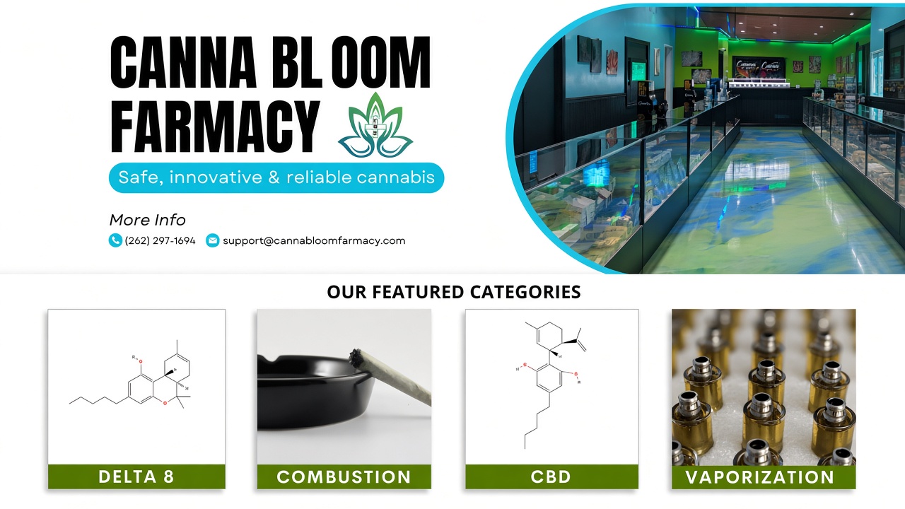 Cannabloom Farmacy category and shop layout